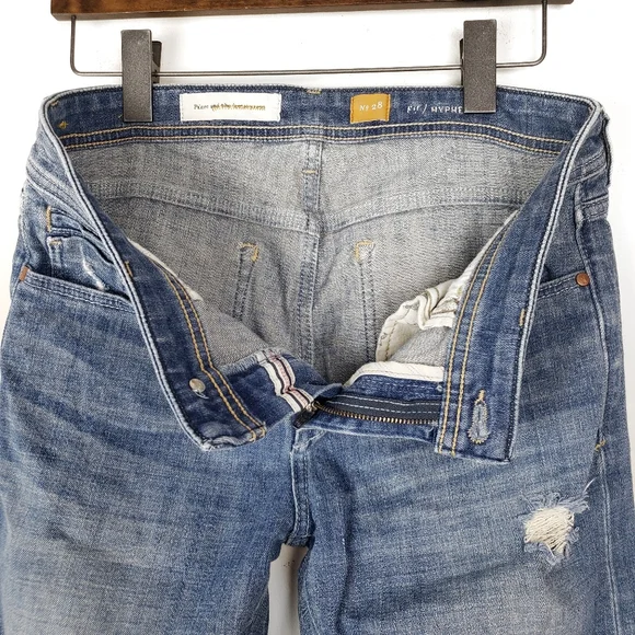 PILCRO &THE LETTERPRESS Distressed Hyphen Bootcut Whisked Jeans 28 - Picture 6 of 6